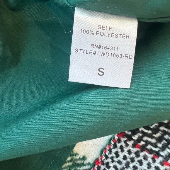 Aura Dress Size Small Plaid Green‎ Holiday Christmas Mini with Liner - Picture 10 of 10